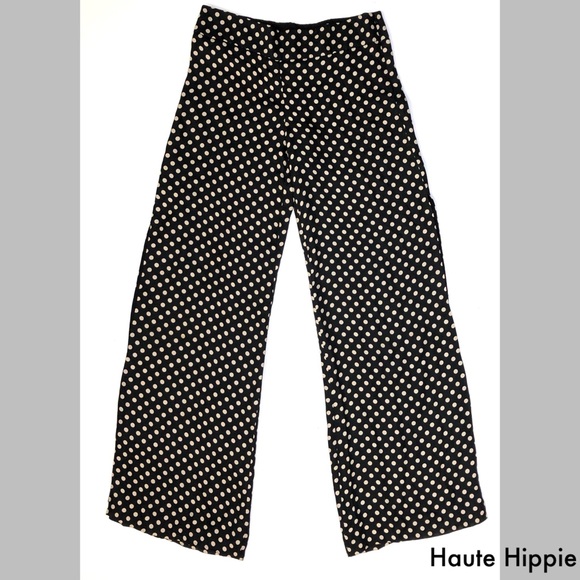 Haute Hippie Wide Leg Polka Dot Woman Pants Size2 - Picture 7 of 8
